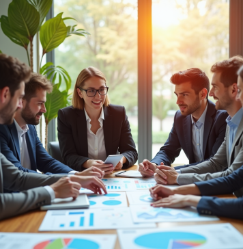 Équipe diversifiée de professionnels en réunion de travail