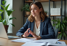 Alternance en marketing à Bordeaux chez Nexa, immersion dans la réalité du poste Femme en tenue professionnelle discutant lors d'une réunion à Bordeaux