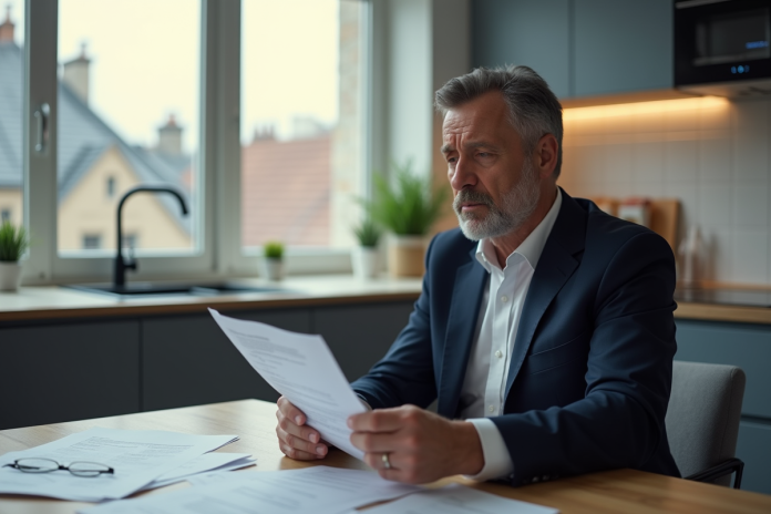 Homme d affaires français en réflexion dans une cuisine urbaine